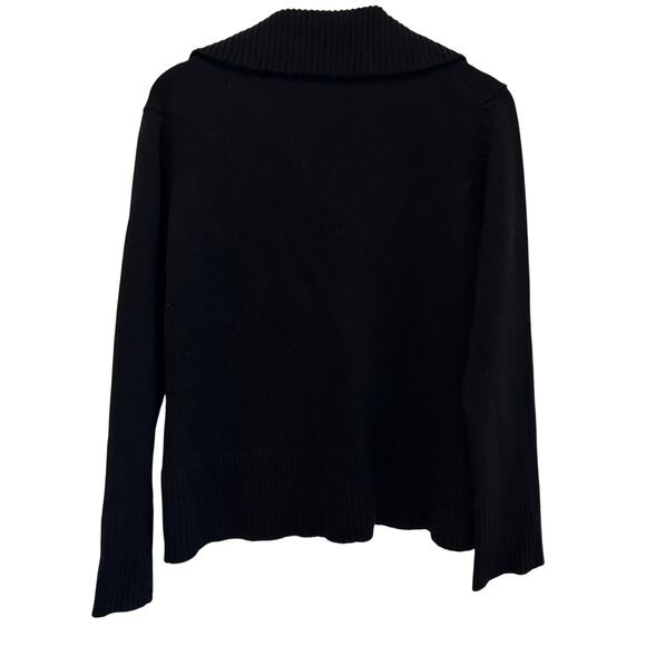 Neiman Marcus Cashmere Sweater Women Pullover SZXL Black Shawl Neck Classic - Picture 5 of 10